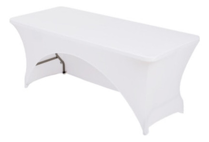 Cubierta De Mesa De Spandex Ajustable Arqueada, Rectangular,