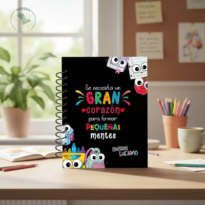 Libreta Francesa Personalizada Para Maestros Gran Corazón | Meses sin interés