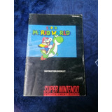 Manual Super Mario World Super Nintendo Usado Videojuegos Re