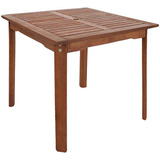 Sunnydaze Meranti Wood 31.5-inch Square Table With Teak Oil 