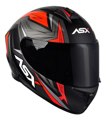 Combo Capacete Axxis Draken Vector Vermelho + Viseira Prata