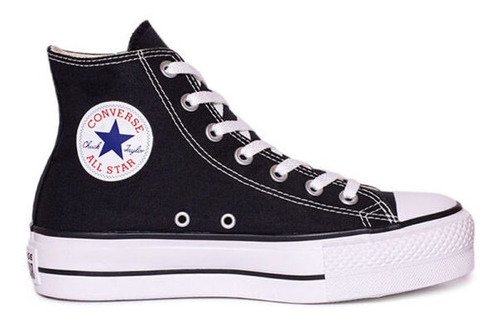 Zapatilla Plataforma Converse All Star Botita Lona Negra