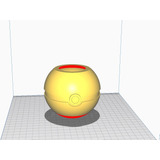 Maceta Suculenta Pokemon Pokebola Archivo Stl Impresion 3d 