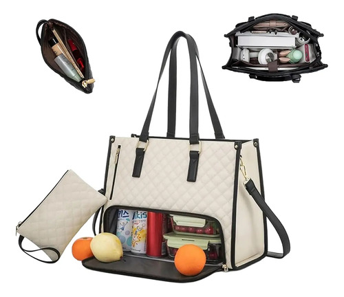 Bolsa Con Lonchera Integrada Tote Bag Impermeable Aislamient