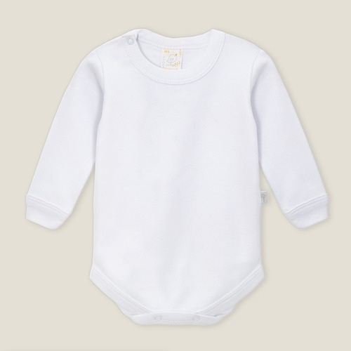 Body M/l Naranjo Interlock Blanco (talles Grandes)