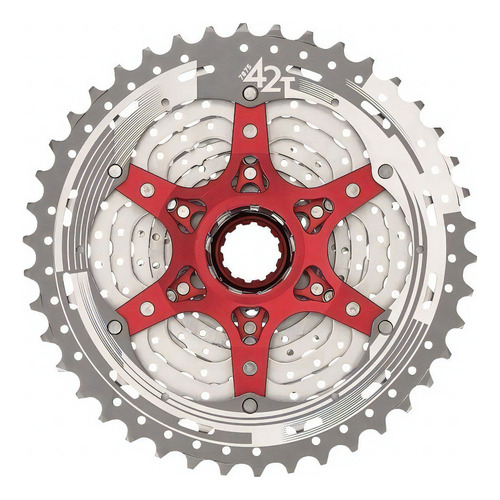 Catraca Cassete Sunrace Mx3 10v 11/42 Padrão Hg Cor Vermelho Quantidade Máxima De Dentes 42 Quantidade Mínima De Dentes 11