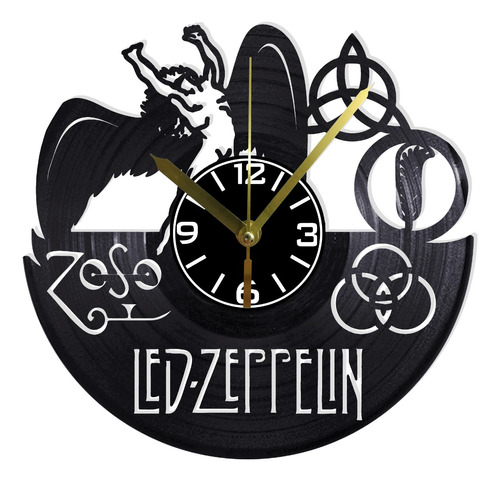 Reloj De Pared Disco Vinil Vinilo Acetato Led Zeppelin Mu058