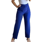 Pantalón Entubado Tiro Alto Lazo Casual Fiesta Formal Mujer