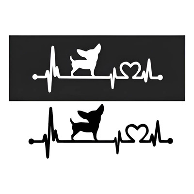 Sticker Para Auto Calcomanía De Perro Chihuahua 2 Stickers Publicado En La Primer Imagen