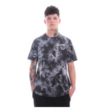 Polera Hombre Manga Corta Spitfire Emblem Ii Tie Dye Negro