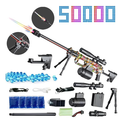 Pistola De Hidrogel De Juguete Para Niños, Rifle Francotirador M200, Balas De Hidrogel, Eléctrica, 50.000 Rondas, Alcance De 110 Cm A 20 Metros | Envío gratis