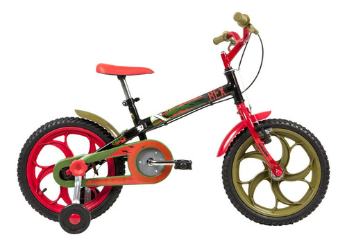Bicicleta Caloi Infantil Com Rodinhas Power Rex Aro 16 