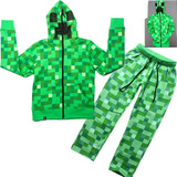 Set De Traje Y Pantalones Para Niños De Minecraft