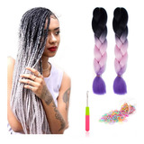 Trenzas Africanas Crochet Extension De Cabello Kanekalon 2pz