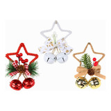 3 Pcs Campanas Decorativas Navideñas Estrella De Cinco Punta