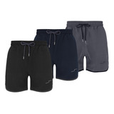 Paquete De 3 Shorts Deportivos Stretch Hombre Para Entrenar