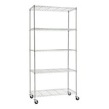 Organizador Cocina 5 Estantes Metalico Ruedas 90x45cm Ct