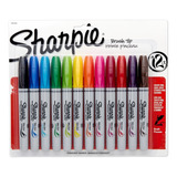 Marcadores Sharpie Pincel Brush Tip X 12 Colores