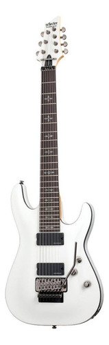 Guitarra Eléctrica Schecter Demon Series Demon-7 Fr De Tilo Vintage White Con Diapasón De Palo De Rosa