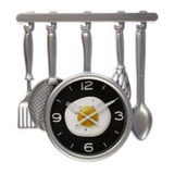 Reloj Pared 30x32cms Cocina Decorativo Utensilios Decora