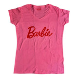 Playera Barbie Para Mujer - Rosa - Estampado En Serigrafia