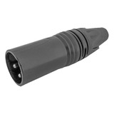 Conector Plug Xlr Metálico Con Protector Para Cable Premium