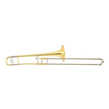 Trombone Tenor Ysl 354 E Laqueado Dourado Com Case Yamaha