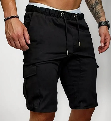 Bermuda Short Casual Playa Bolsas Cargo Gabardina 903 Str | MercadoLibre