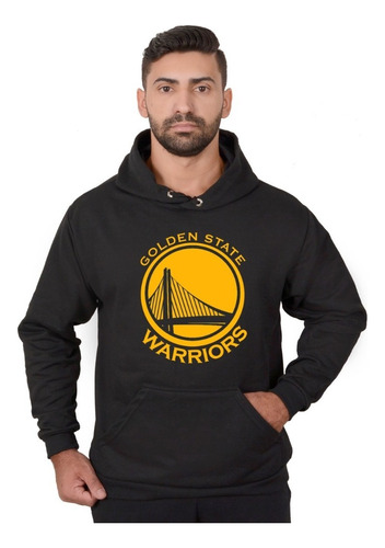 Blusa Moletom Unissex Golden State Warriors Casaco Com Capuz