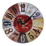 Reloj De Pared Grande, Elegante, Rústico, Vintage, De Madera