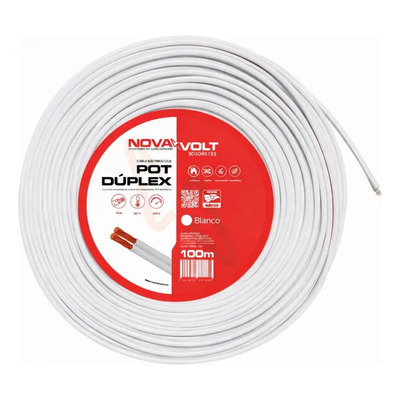 Cable Pot Duplex Calibre 12 100 M Cubierta Blanco Blanco | Envío gratis
