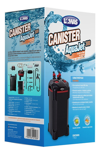 Filtro Canister Aquajet 300 Para Acuarios De Hasta 300 L