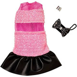 Barbie Ropa - Rosa Y Negro Glitter Vestido