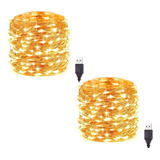 Luces Led Hilo Tira Decorativas Luz Calida Usb Interior Exte