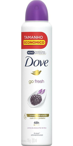 Kit 10x Desodorante Aerossol Dove Go Fresh Amora 200ml