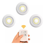 Kit Lamparas Inalambricas Led Con Control Remoto X3 Unidades