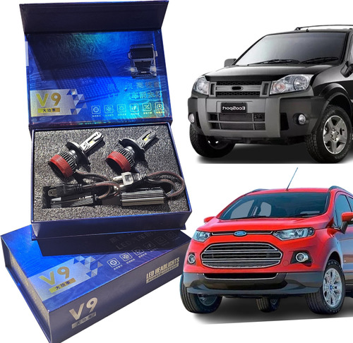 Kit X2 Cree Led Premium Ecosport Alta Baja Auxiliar Canbus