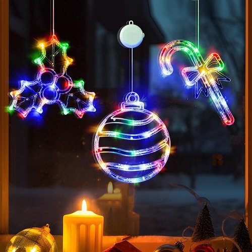 Luces De Ventana De Navidad Paquete De 3 Bolas De Navidad Mu