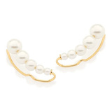 Brinco Rommanel Ear Cuff Composto Por Pérolas - 526754