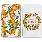 Anydesign Toalla De Cocina Naranja De 18 X 28 Pulgadas, Paño