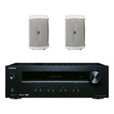 Kit Amplificador Onkyo Tx8220 Y 2 Bocinas Nsaw150 Blanco Msi