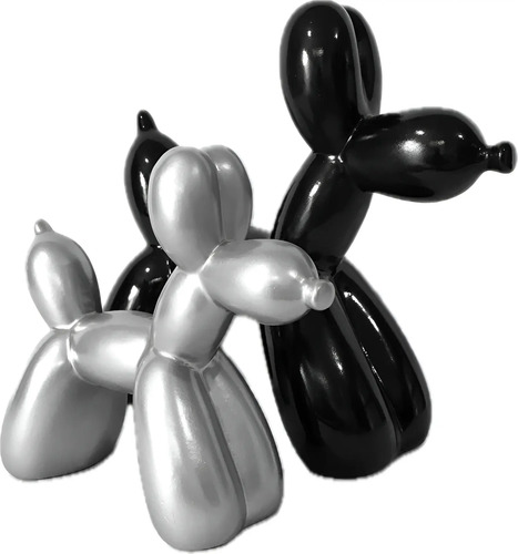 Set De Perros Con Globo Cerámica Decorativo Para El Hogar