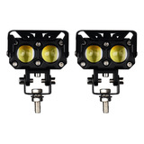 Cd Faros Moto 2pcs Led 90w Dual Color Impermeable 9-36v