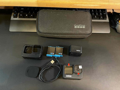 Gopro Hero9 Black Nova + Carregador, Baterias, Meudome