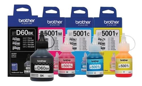 Tinta Brother D60 5001 Combo T420 T510 T520 T720 T710 T4500