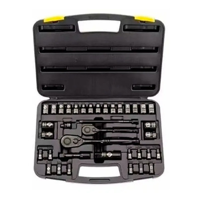 Juego de Herramientas Mecánicas Cromo Negro Encastre 1\u002F4 y 3\u002F8\
