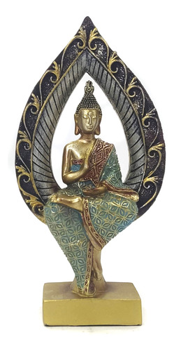 Buda Decorativo Em Resina Sabedoria Hindu Meditação B168