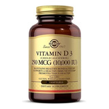 Solgar | Vitamin D3 | 250 Mcg | 10000 Iu | 180 Softgels