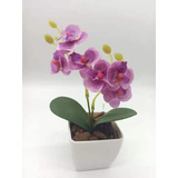 Orquideas Artificial Flor Galho 6 Flores E 2 Folhas 