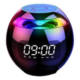 Radio Despertador Con Altavoz Bluetooth, Luz Colorida